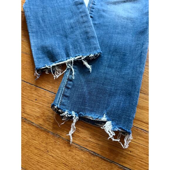 GAP Denim 'True Skinny' Buttonfly Fringe Hem Jeans Women sz 30 - Picture 5 of 12